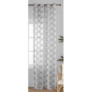 Κουρτίνα Έτοιμη με Κρίκο Μαύρο 140x285cm ForHome 925657