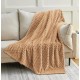 Κουβέρτα Fleece Υπέρδιπλη 220x240cm Καφέ ForHome