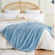 Κουβέρτα Fleece Υπέρδιπλη 220x240cm Μπλε ForHome