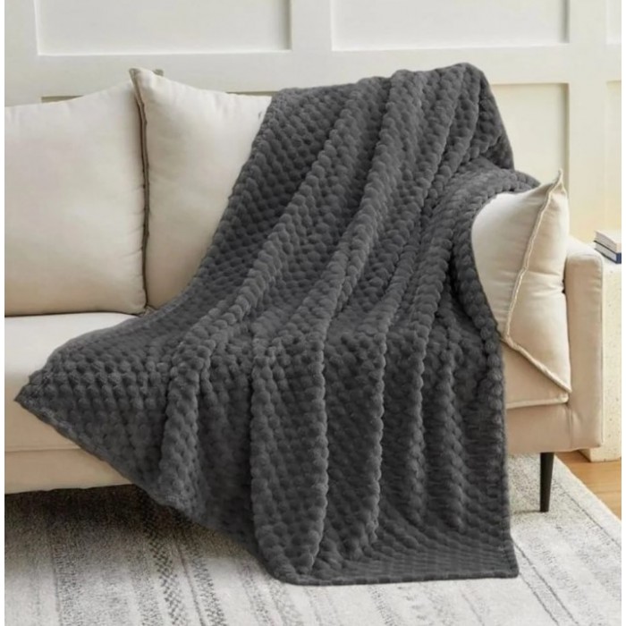 Κουβέρτα Fleece Υπέρδιπλη 220x240cm Κίτρινο ForHome