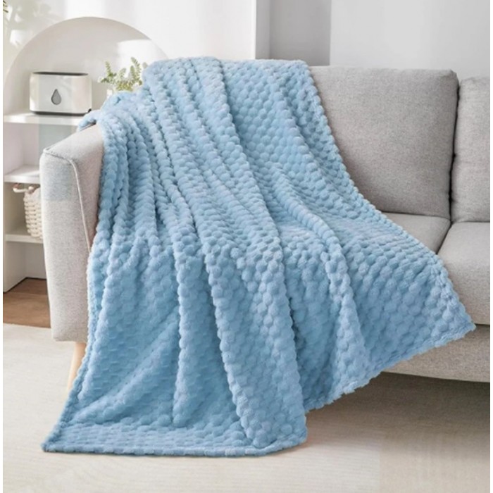 Κουβέρτα Fleece Υπέρδιπλη 220x240cm Μπλε ForHome