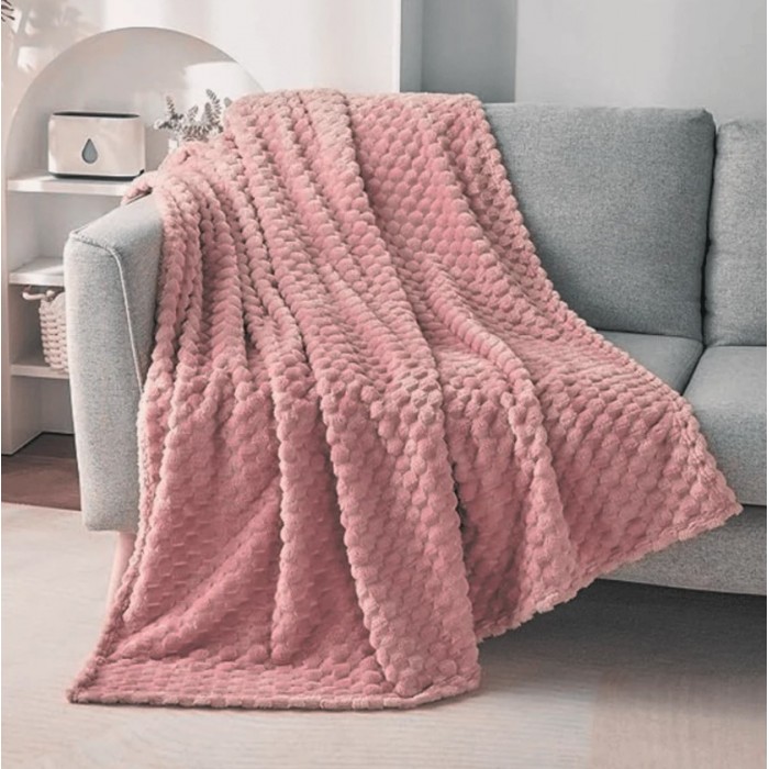 Κουβέρτα Fleece Υπέρδιπλη 220x240cm Ροζ ForHome