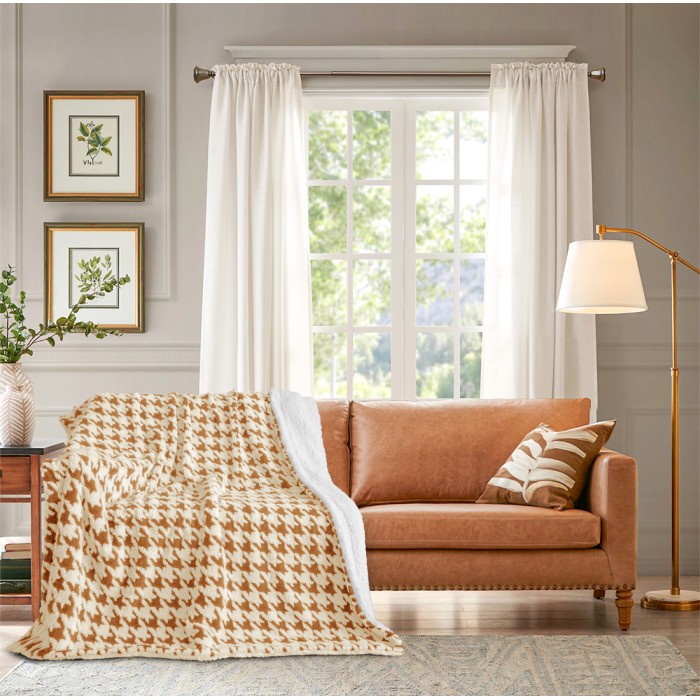 Κουβέρτα Προβατάκι Μονή Ώχρα 160x220cm ForHome