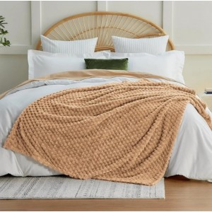 Κουβέρτα Fleece Υπέρδιπλη 220x240cm Καφέ ForHome 9907014