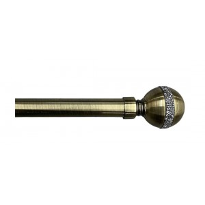 Πτυσσόμενο Μεταλλικό Κουρτινόξυλο 160cm - 310cm 28mm Χρυσό ForHome 4410777
