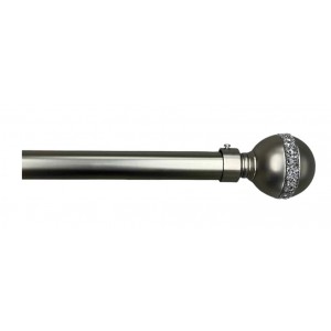 Πτυσσόμενο Μεταλλικό Κουρτινόξυλο 160cm - 310cm 28mm Ασημί Ματ ForHome 4410825