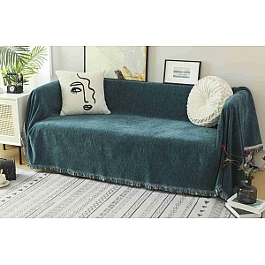 Ριχτάρι Chenille Με Κρόσια 180x240cm Κυπαρισσί ForHome 