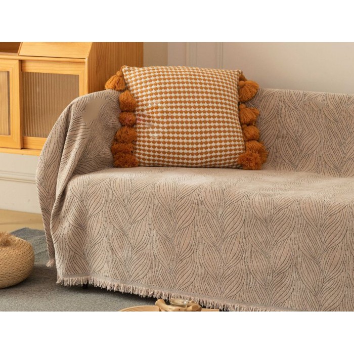 Ριχτάρι Chenille Με Κρόσια