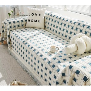Ριχτάρι Chenille Με Κρόσια 180x320cm Μπλε ForHome 4410921