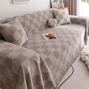 Ριχτάρι Chenille Ζακάρ Μπεζ Κύβοι 180x240cm ForHome 8583051