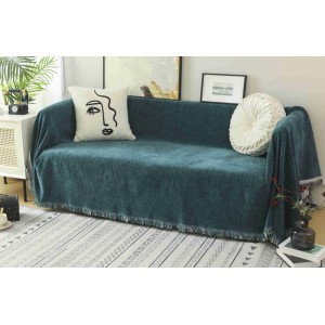 Ριχτάρι Chenille Με Κρόσια 180x240cm Κυπαρισσί ForHome 