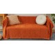 Ριχτάρι Chenille Με Κρόσια 180x240cm Πορτοκαλί ForHome 1003225