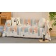 Ριχτάρι Chenille με κρόσια Αστέρια Πορτοκαλί 180x280cm ForHome