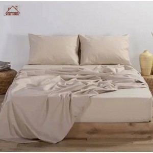 Σεντόνι Διπλό Μπεζ Ανοιχτό 200x240cm ForHome 9906056