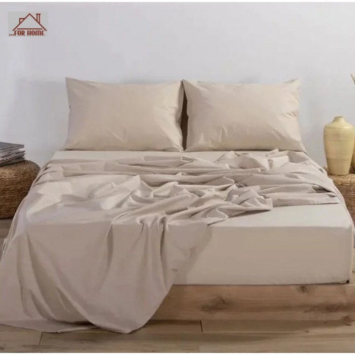 Σεντόνι Διπλό Μπεζ Ανοιχτό 200x240cm ForHome 
