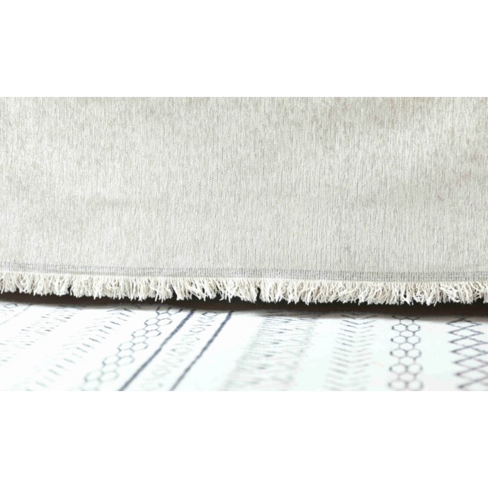 Ριχτάρι Chenille Με Κρόσια 180x240cm Εκρού 