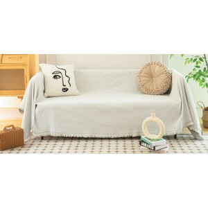 Ριχτάρι Chenille Με Κρόσια 180x240cm Εκρού ForHome 10032164