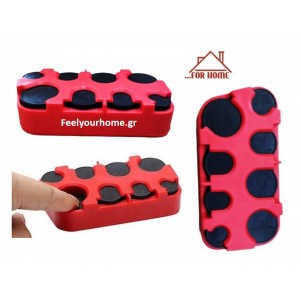 Πλαστική Κερματοθήκη Φορητή με 8 Θέσεις 10x5x2cm Κόκκινη ForHome 8583477