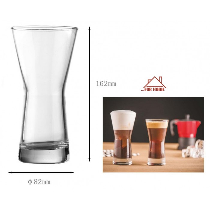 Σετ Ποτήρι Καφέ/Freddo από Γυαλί 330ml Restaurant 12 τεμαχίων ForHome 7931233