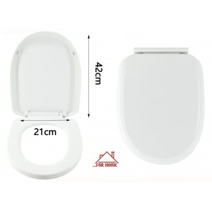 Καπάκι Λεκάνης Πλαστικό Λευκό Airbnb 43.5x37cm ForHome 4429886