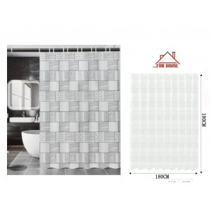 Κουρτίνα Μπάνιου Πλαστική 180x180cm ForHome 8585607