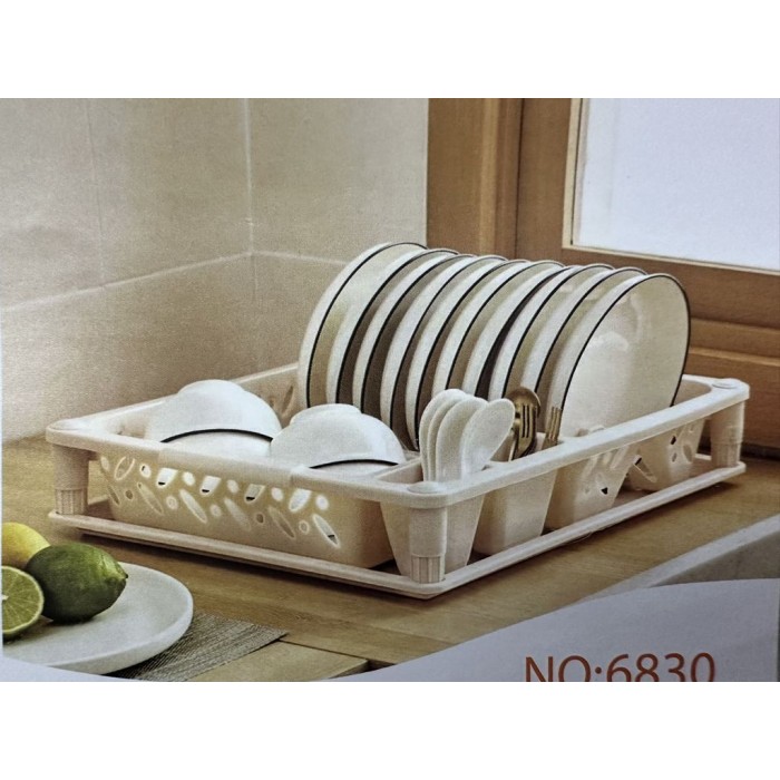 Πιατοθήκη Πλαστική με Δίσκο 45x37x8cm ForHome 