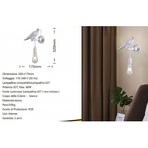 Φωτιστικό Τοίχου με Ντουί E27 Λευκό 17.5x32cm Galifas 07975158