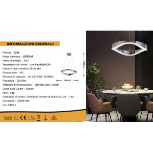 Φωτιστικό Οροφής Μεταλλικό Ασημί LED 50x100cm Galifas 07914410