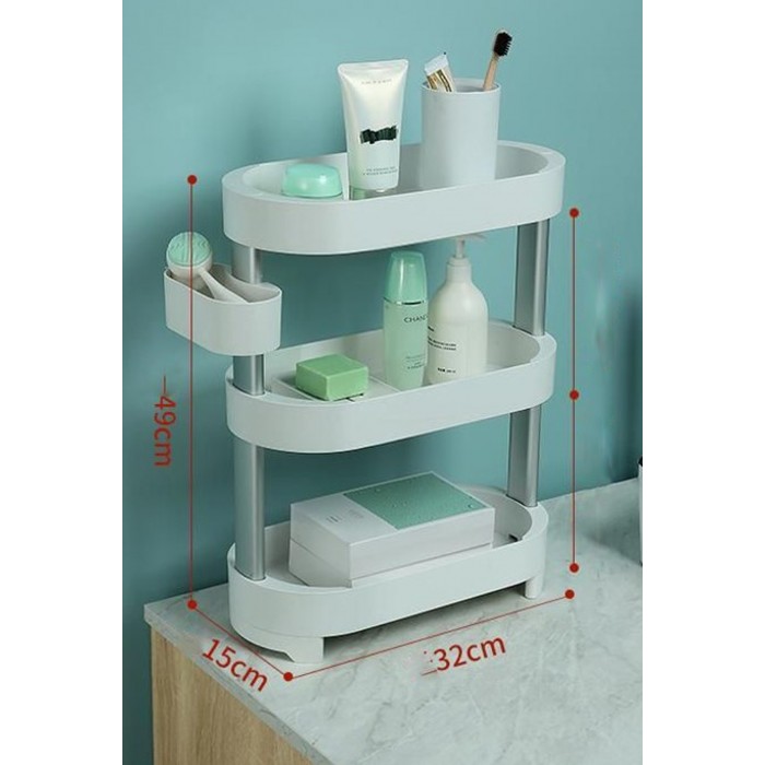 Ράφι Μπάνιου 3 θέσεων Πλαστικό 32x15x49cm ForHome