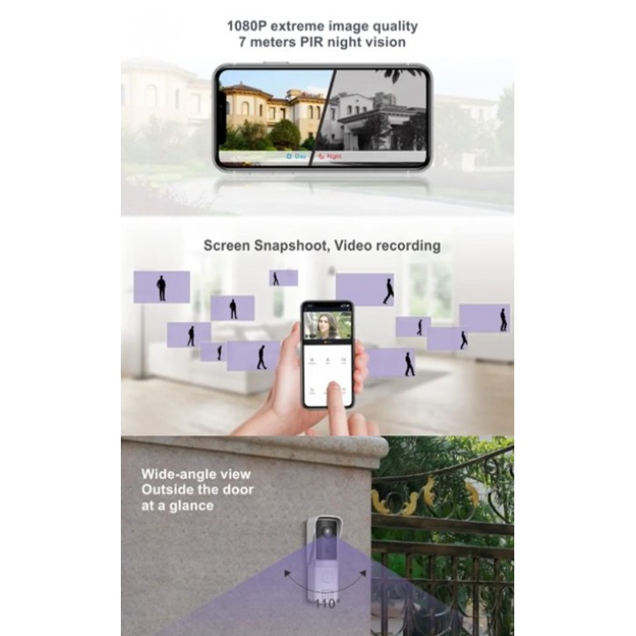 Smart WiFi Video Κουδούνι Πόρτας General Trade