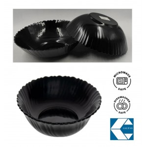 Μπωλ Γυάλινο Black Waves 23x7cm Galifas 8583526