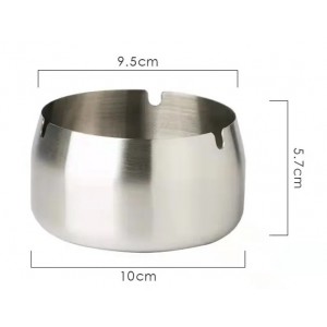 Σταχτοδοχείο Στρογγυλό Ανοξείδωτο 10x9.5x5.7cm Galifas