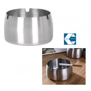 Σταχτοδοχείο Στρογγυλό Ανοξείδωτο 10x9.5x5.7cm Galifas