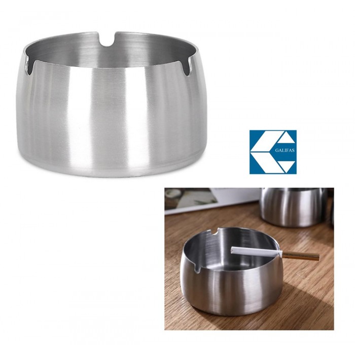 Σταχτοδοχείο Στρογγυλό Ανοξείδωτο 10x9.5x5.7cm