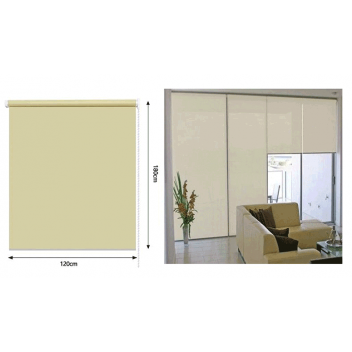 ρόλερ σκίασης μπεζ 120x180cm για παράθυρο σαλονιού