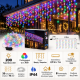 200 Λαμπάκια LED 2.9 μέτρα x 1 μέτρο RGB τύπου Βροχή General Trade 444309