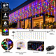 300 Λαμπάκια LED 4.4 μέτρα x 1 μέτρο RGB τύπου Βροχή General Trade 4443412