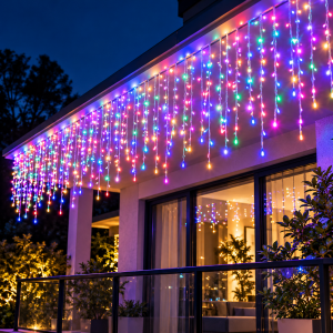 100 Λαμπάκια LED 1.4 μέτρα x 1 μέτρο RGB τύπου Βροχή General Trade 44307
