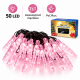 50 LED Λαμπάκια σε σειρά Ροζ General Trade 7773981