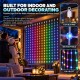 400 LED Smart Curtain Light Χριστουγεννιάτικο Φωτιστικό Κουρτίνα 200x200cm RGB