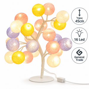 Διακοσμητικό Φωτιζόμενο 16 Led Δεντράκι 45cm General Trade 47245