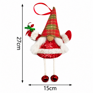 Διακοσμητικό Κρεμαστό Στολίδι 15x27cm Santa 12 τεμαχίων ForHome 936048