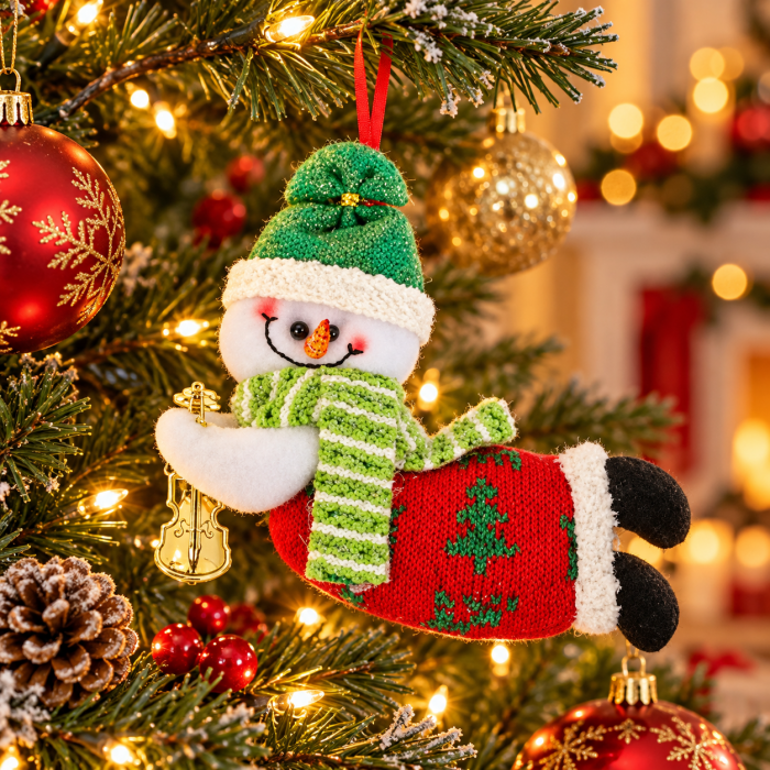 Διακοσμητικό Κρεμαστό Στολίδι 20x15cm Snowman 12 τεμαχίων ForHome 936039