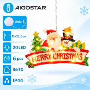 Φωτιστικό Santa Μπαταρίας 20 Led 45x3x23cm Aigostar 305529