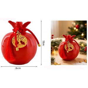 Διακοσμητικό Ρόδι 8x10cm Christmas Red Pomegranate Galifas 778643