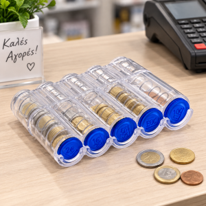 Πλαστική Κερματοθήκη Φορητή με 5 Θέσεις 13x8.3cm G2694