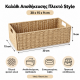 Καλάθι Ψάθινο Πτυσσόμενο Style 30x15x9cm σε φυσικό μπεζ χρώμα με πλαϊνές λαβές