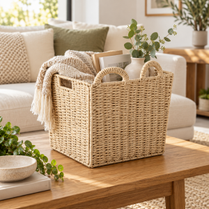 Καλάθι Πλεκτό Πτυσσόμενο Style 30x30x32cm General Trade 555871