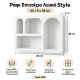 Ράφι Επιτοίχιο Λευκό Style 45x9x38cm με 4 αποθηκευτικούς χώρους