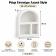 Ράφι Επιτοίχιο Λευκό Style 32x15x40cm με τοξωτό σχεδιασμό και 3 αποθηκευτικούς χώρους